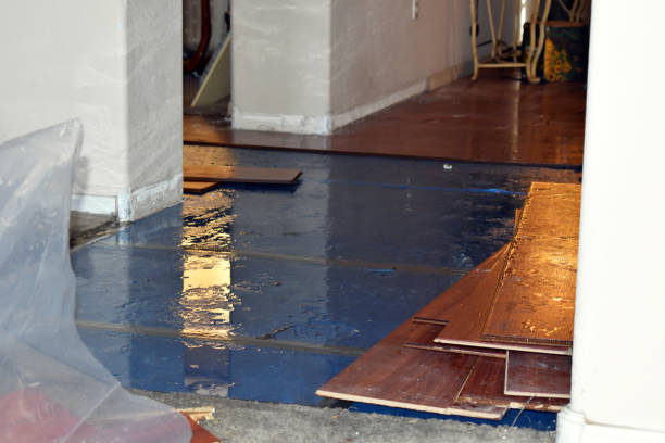 Professional Emergency Water Damage Restoration technician working in Wainscott, NY